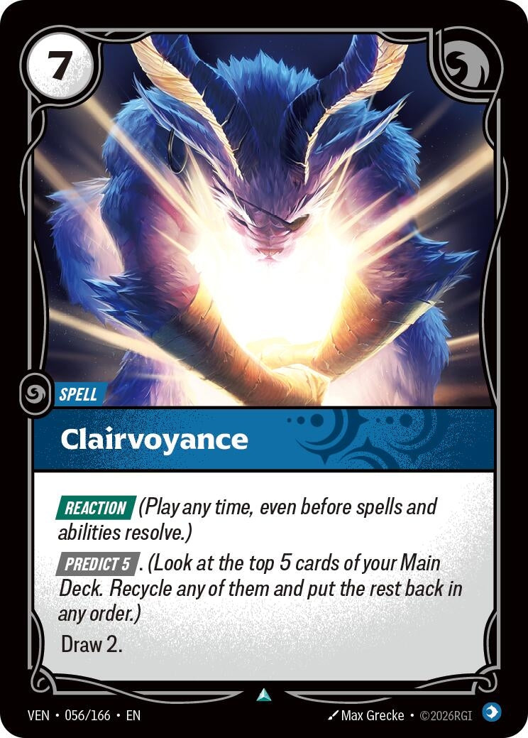 Image for Clairvoyance (056/166) (VEN) - Riftbound: League of Legends Trading Card Game