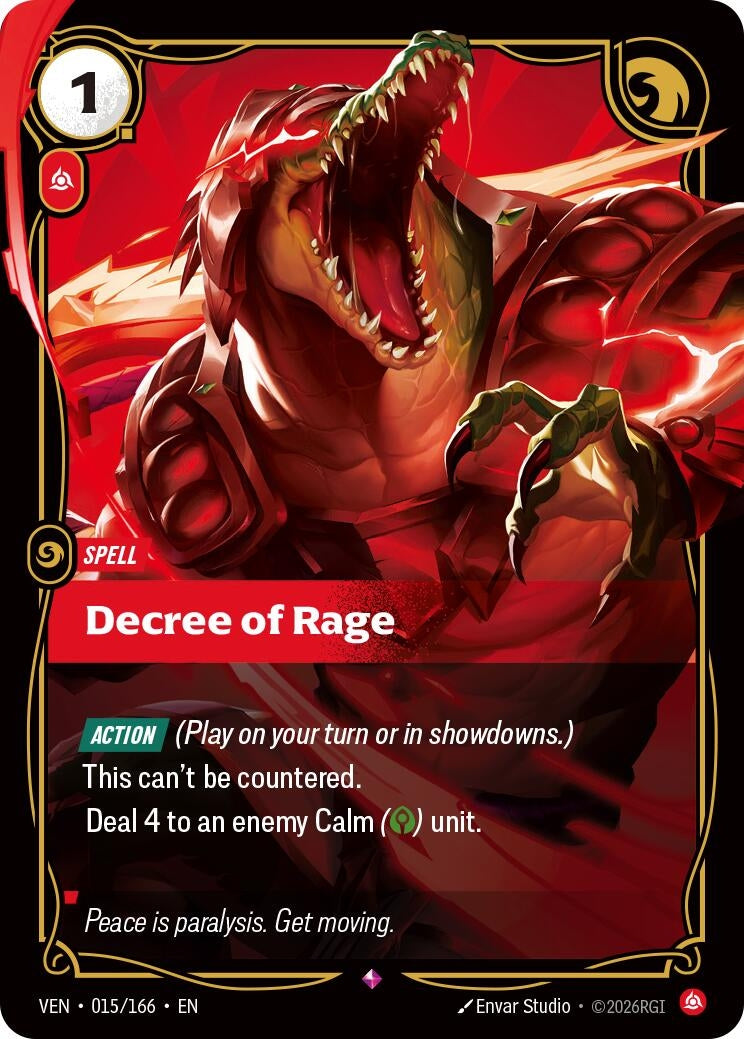 Image for Decree of Rage (015/166) (VEN) - Riftbound: League of Legends Trading Card Game