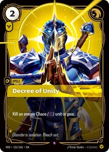 Image for Decree of Unity (131/166) (VEN) - Riftbound: League of Legends Trading Card Game