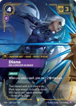 Image for Diana - No Longer Human (Overnumbered) (183/166) (VEN) - Riftbound: League of Legends Trading Card Game