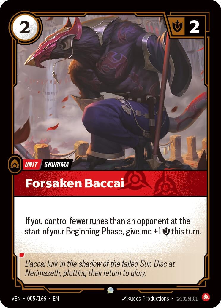 Image for Forsaken Baccai (005/166) (VEN) - Riftbound: League of Legends Trading Card Game