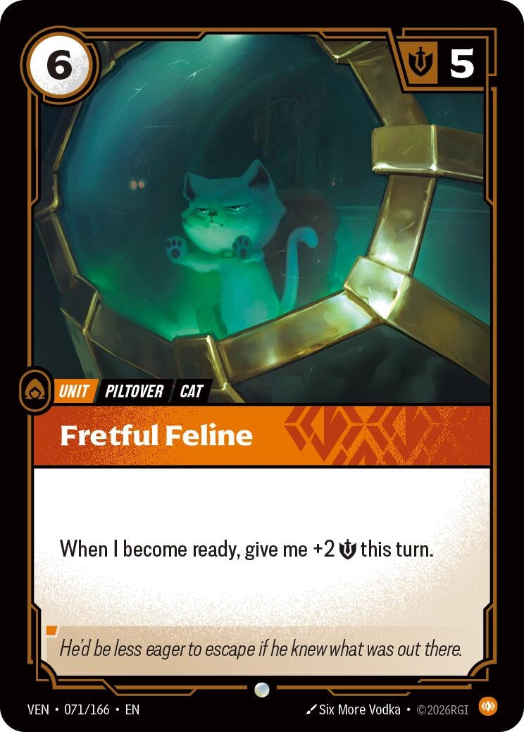 Image for Fretful Feline (071/166) (VEN) - Riftbound: League of Legends Trading Card Game