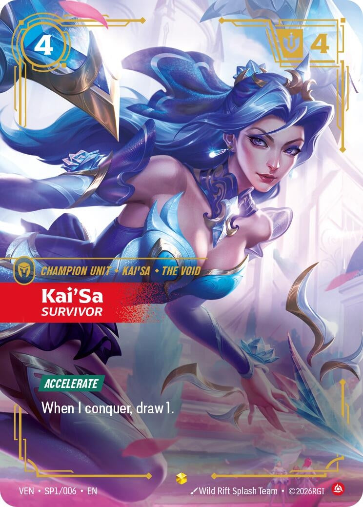 Image for Kai'Sa - Survivor (SP1/006) (VEN) - Riftbound: League of Legends Trading Card Game