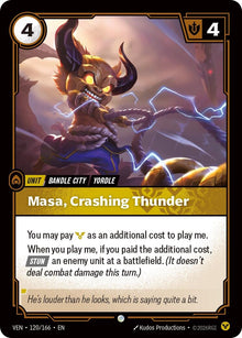 Image for Masa, Crashing Thunder (120/166) (VEN) - Riftbound: League of Legends Trading Card Game