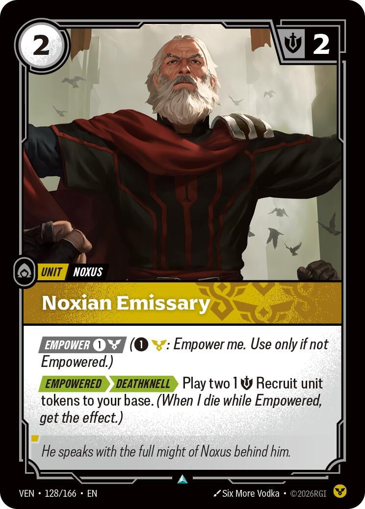 Image for Noxian Emissary (128/166) (VEN) - Riftbound: League of Legends Trading Card Game