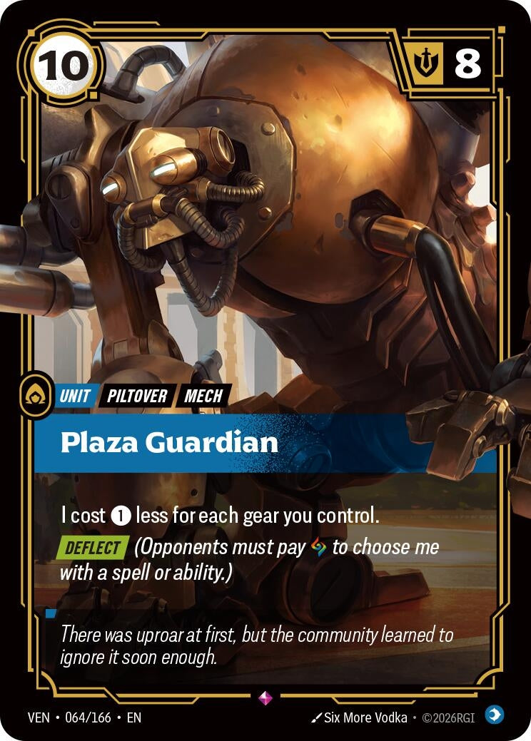 Image for Plaza Guardian (064/166) (VEN) - Riftbound: League of Legends Trading Card Game