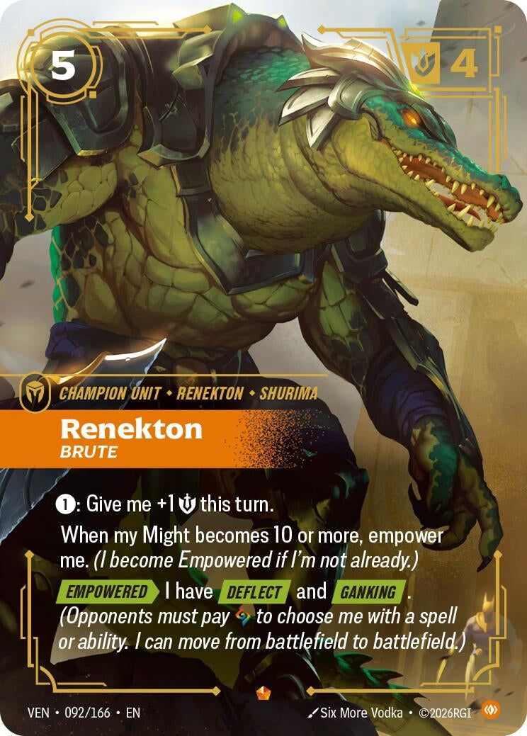 Image for Renekton - Brute (092/166) (VEN) - Riftbound: League of Legends Trading Card Game