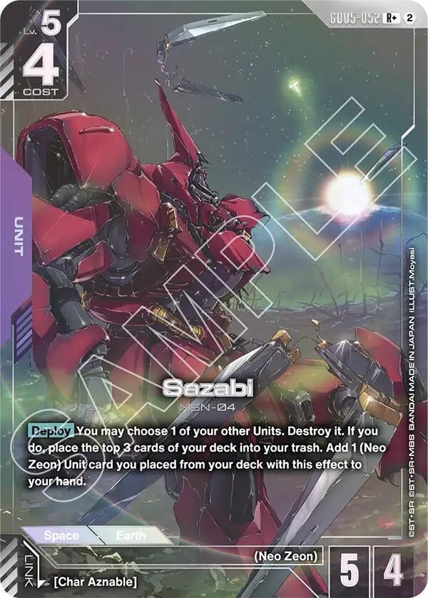 Image for Sazabi (R+) (GD05-052) (GD05) - Gundam Card Game