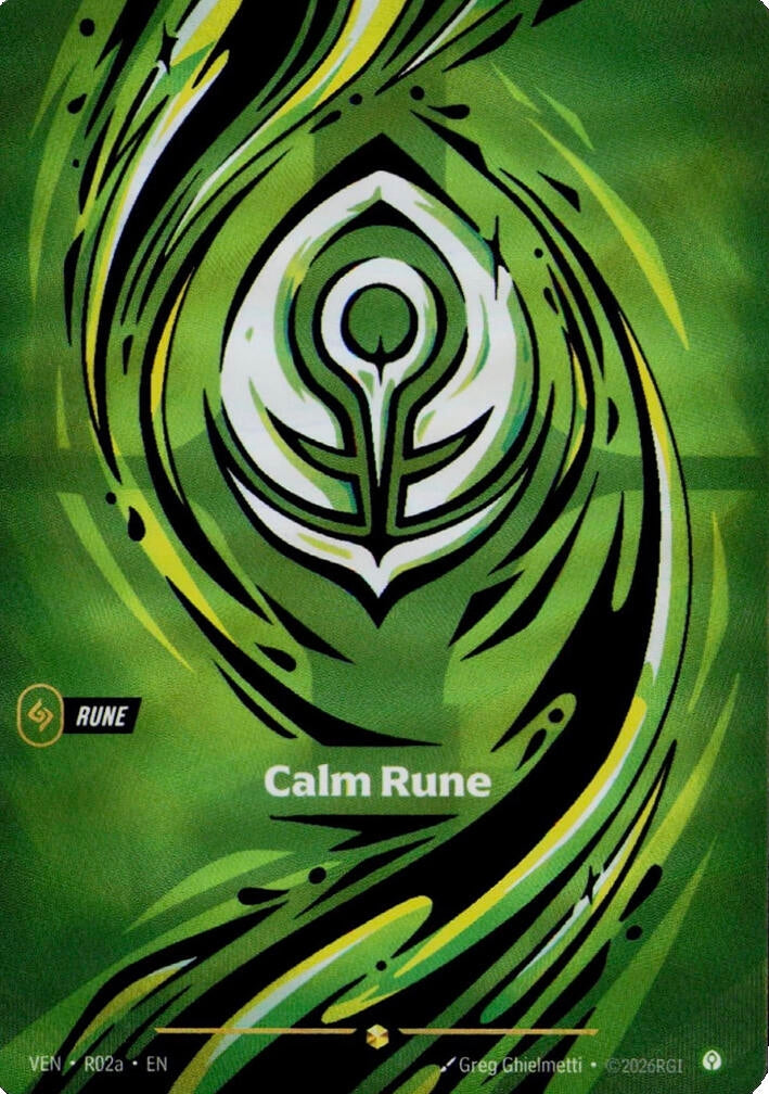 Image for Calm Rune (R02a) (R02a) (VEN) - Riftbound: League of Legends Trading Card Game