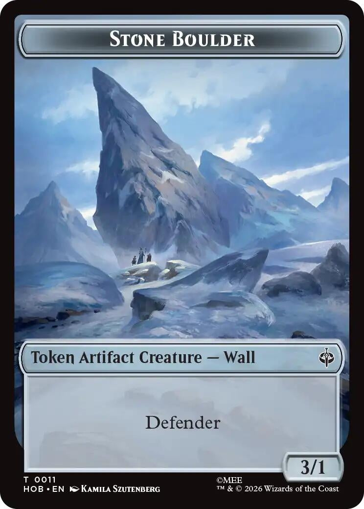 Image for Stone Boulder // Dragon Double-Sided Token (11 // 5) (HOB) - Magic: The Gathering