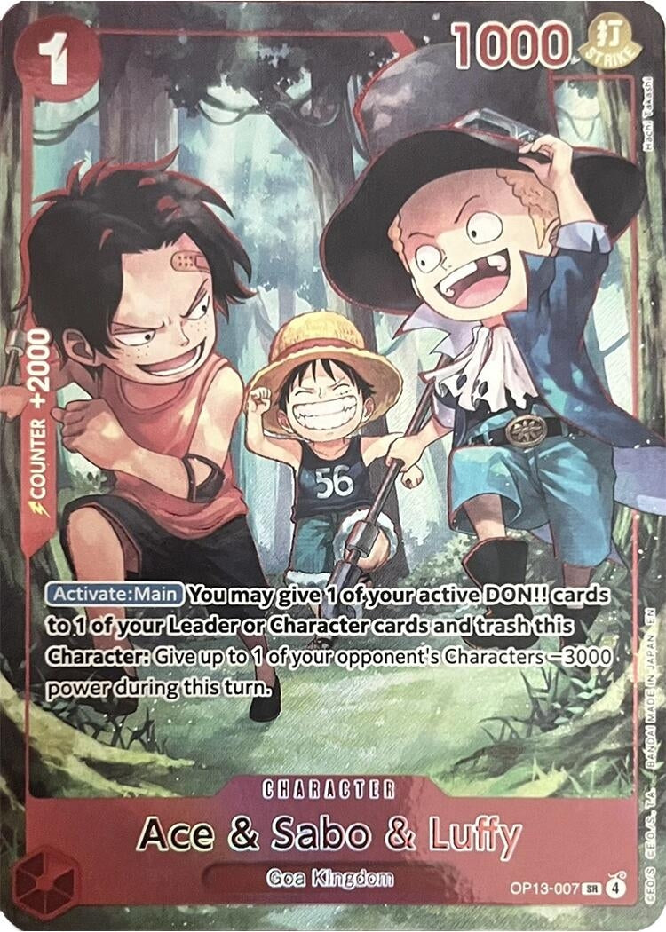 Image for Ace & Sabo & Luffy (English Version 3rd Anniversary Set) (OP13-007) (OP-PR) - One Piece Card Game