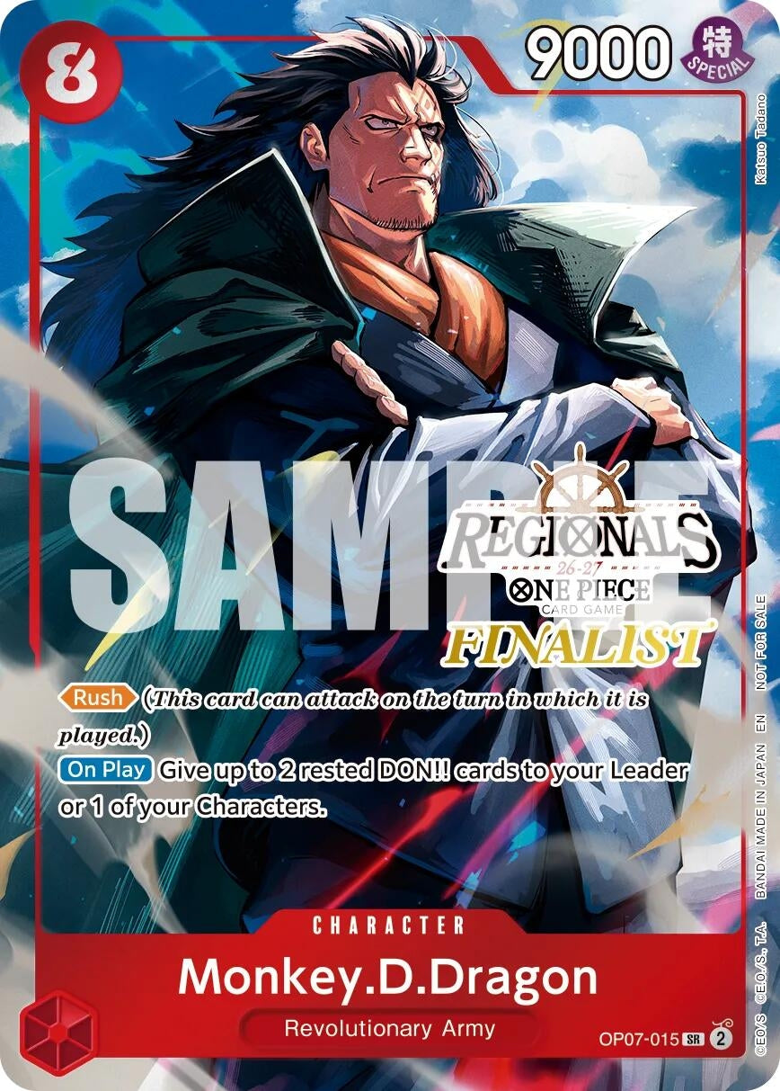 Image for Monkey.D.Dragon (Regionals Finalist Card Set 26-27 Vol.2) (OP07-015) (OP-PR) - One Piece Card Game