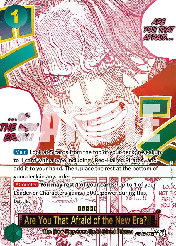 Are You That Afraid of the New Era?! (Alternate Art) (OP17-037) (OP17)