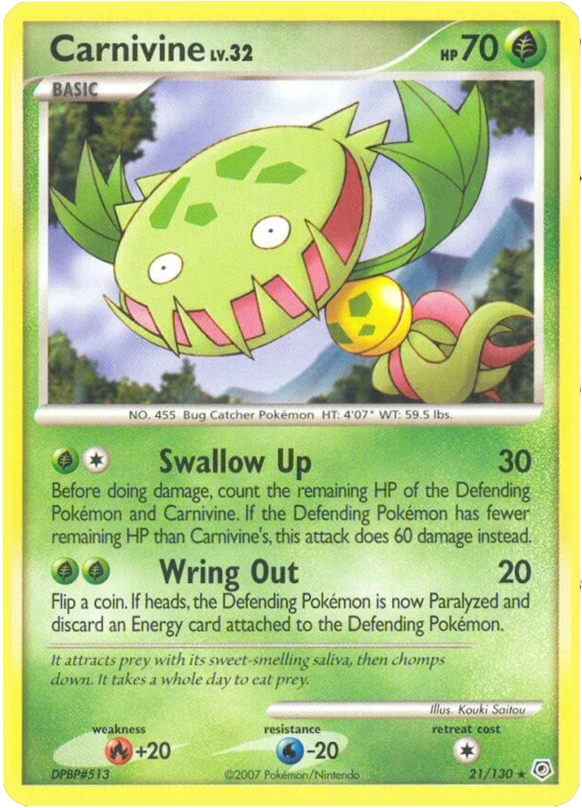 Image for Carnivine (21/130) (DP) - Pokemon