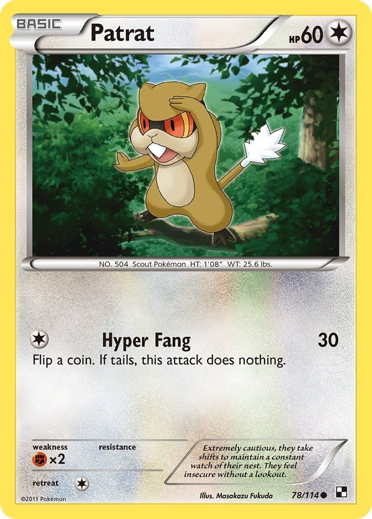 Image for Patrat (78) (78/114) (BLW) - Pokemon