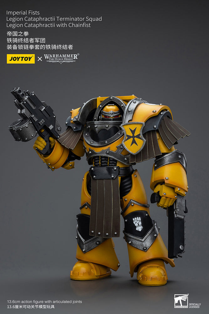 JoyToy - Warhammer 40000 - Imperial Fists Legion Cataphractii Terminator with Chainfist