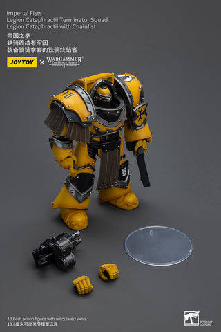 JoyToy - Warhammer 40000 - Imperial Fists Legion Cataphractii Terminator with Chainfist