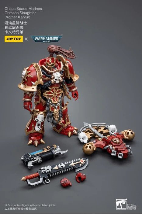 JoyToy - Warhammer 40,000 - Chaos Space Marines Crimson Slaughter Brother Karvult - Figurine