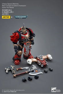 JoyToy - Warhammer 40000 - Chaos Space Marines Red Corsairs Exalted Champion Gotor the Blade - Figurine