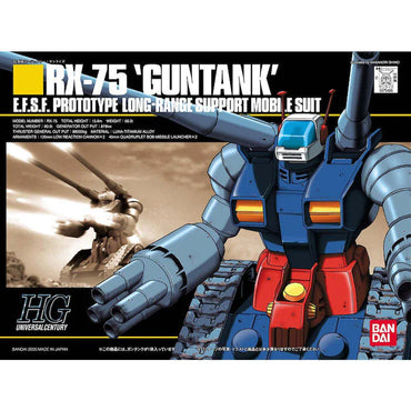 Bandai - Mobile Suit Gundam HGUC 007 RX-75 Guntank E.F.S.F Prototype Long-Range Support Mobile Suit 1/144