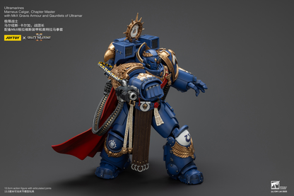 JoyToy - Warhammer 40000 - Space Marine Ultramarines Marneus Calgar, Chapter Master with MKX Gravis Armour and Gauntlets of Ultramar