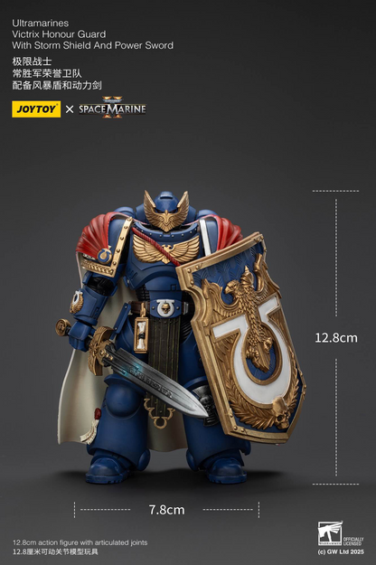 JoyToy - Warhammer 40000 - Space Marine Ultramarines Victrix Honour Guard with Storm Shield And Power Sword