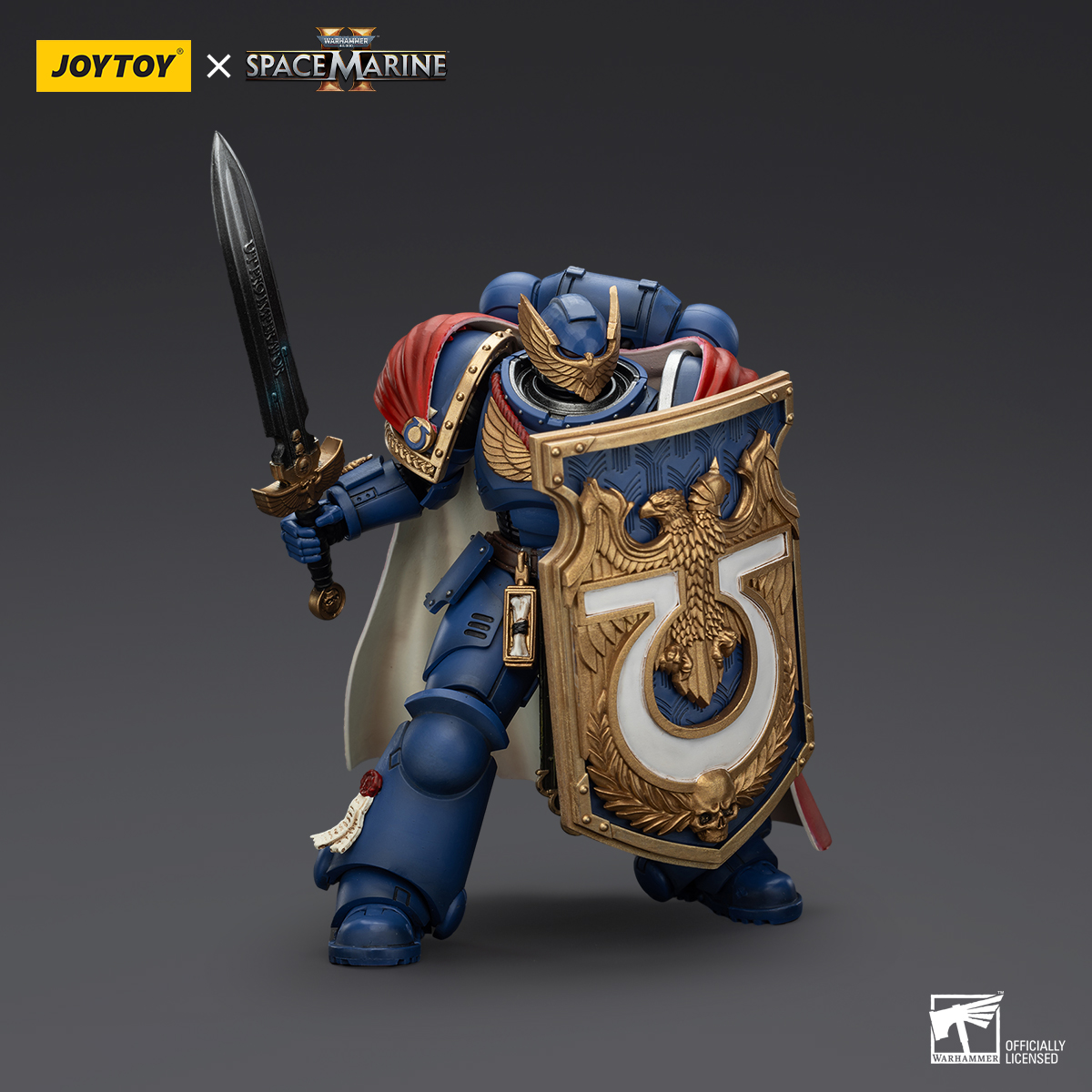 JoyToy - Warhammer 40000 - Space Marine Ultramarines Victrix Honour Guard with Storm Shield And Power Sword