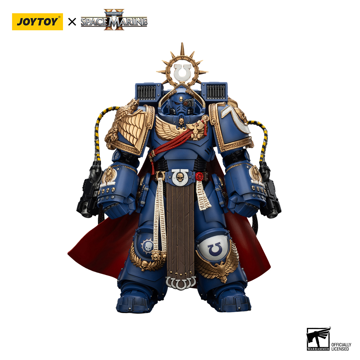 JoyToy - Warhammer 40000 - Space Marine Ultramarines Marneus Calgar, Chapter Master with MKX Gravis Armour and Gauntlets of Ultramar
