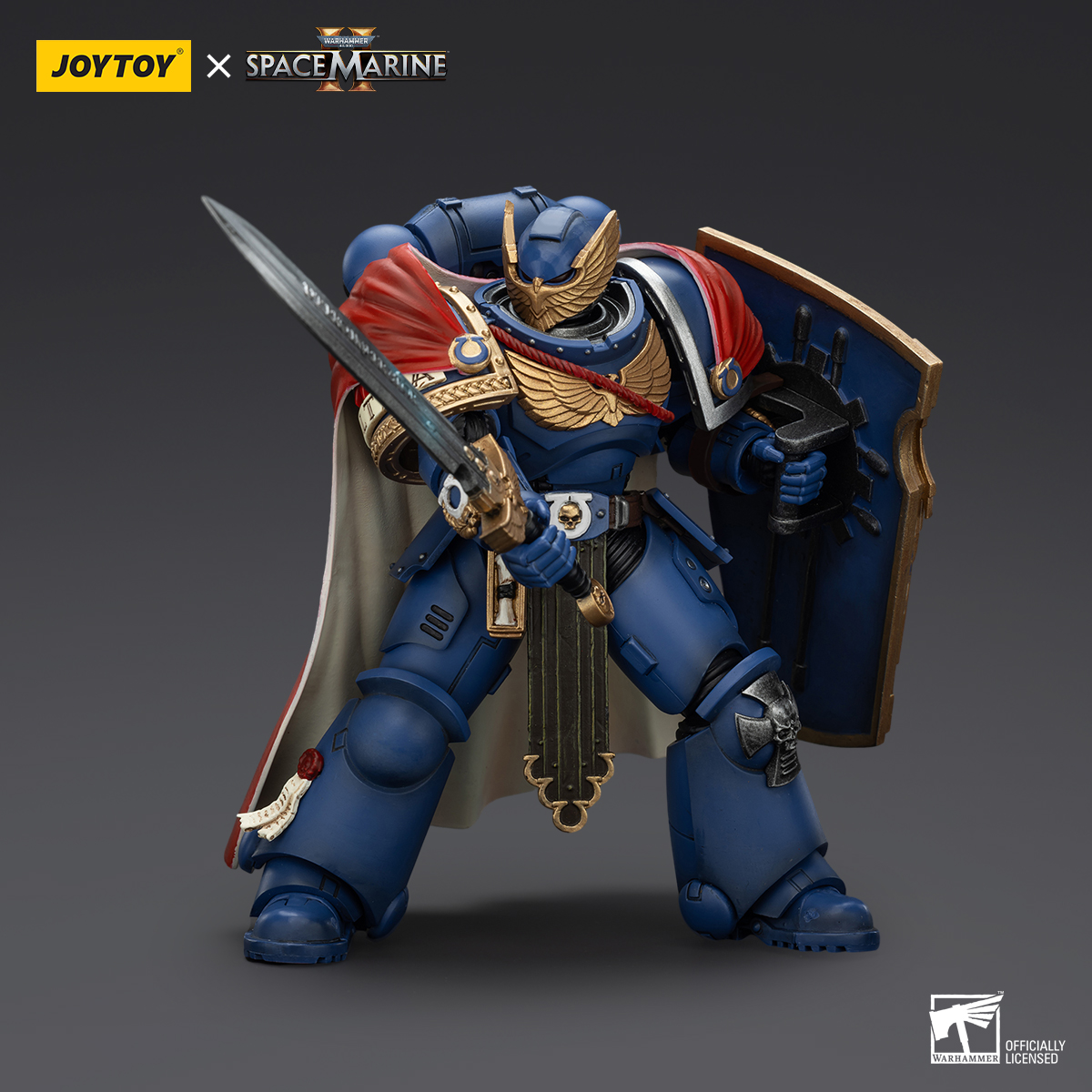 JoyToy - Warhammer 40000 - Space Marine Ultramarines Victrix Honour Guard with Storm Shield And Power Sword