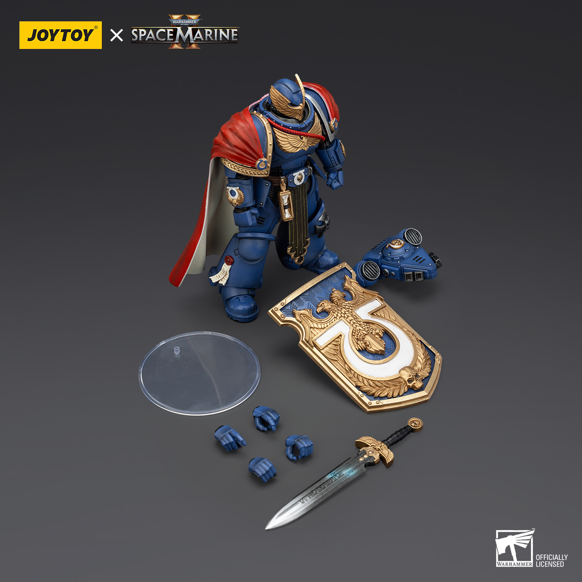 JoyToy - Warhammer 40000 - Space Marine Ultramarines Victrix Honour Guard with Storm Shield And Power Sword