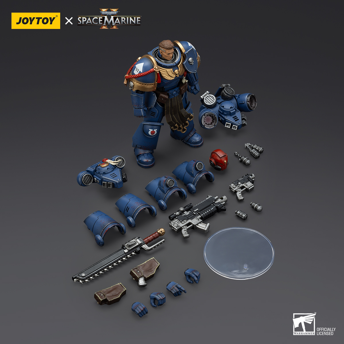 JoyToy - Warhammer 40000 - Space Marine Ultramarines Sergeant Gadriel-Collectors Edition