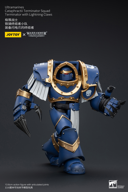 JoyToy - Warhammer 40000 - Space Marine Ultramarines Cataphractii Terminator Squad Terminator with Lightning Claws
