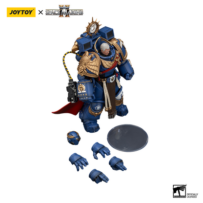 JoyToy - Warhammer 40000 - Space Marine Ultramarines Marneus Calgar, Chapter Master with MKX Gravis Armour and Gauntlets of Ultramar