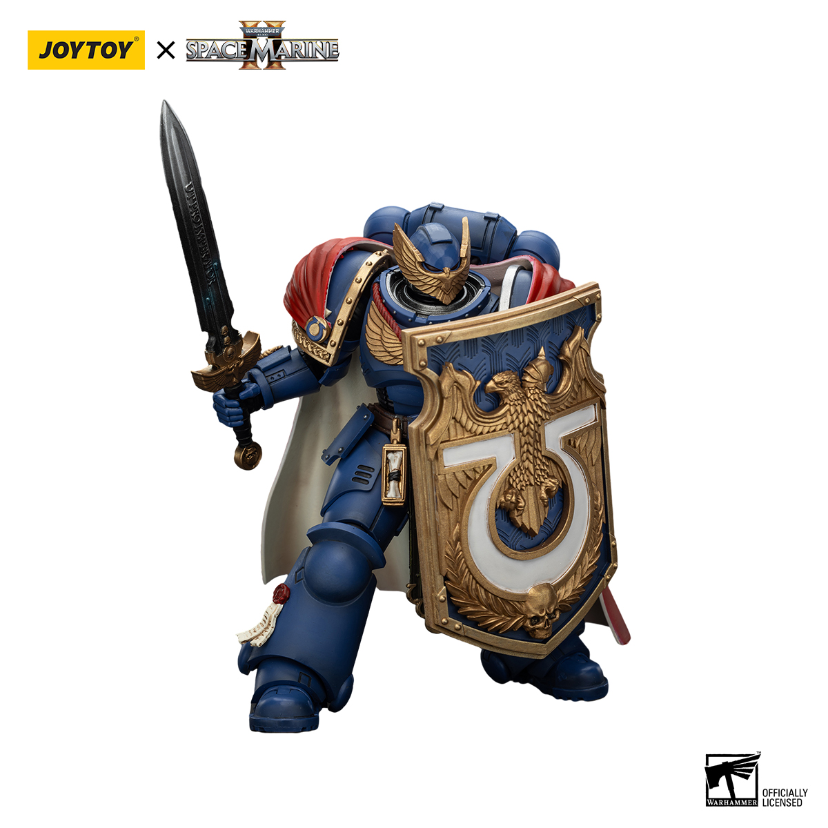 JoyToy - Warhammer 40000 - Space Marine Ultramarines Victrix Honour Guard with Storm Shield And Power Sword