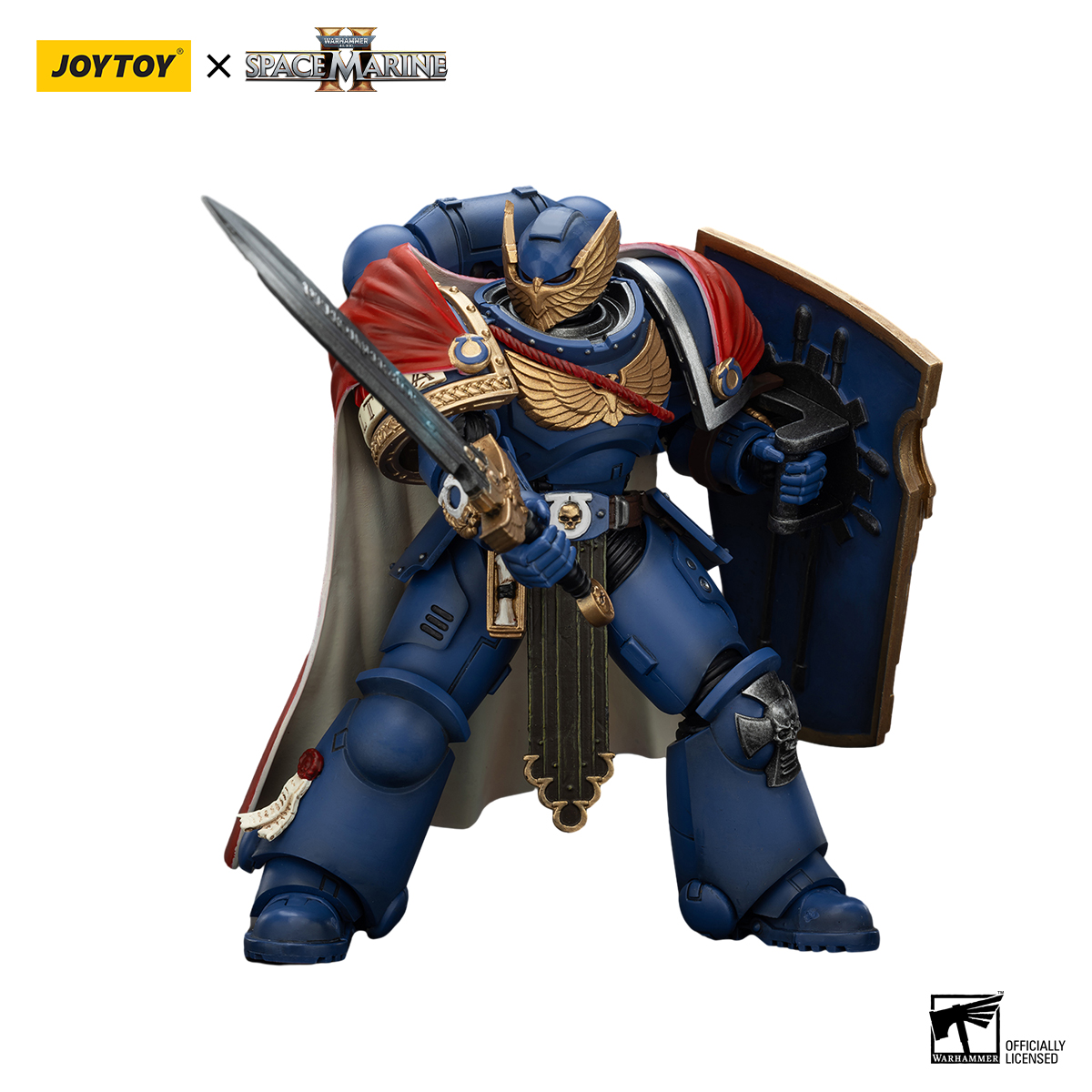 JoyToy - Warhammer 40000 - Space Marine Ultramarines Victrix Honour Guard with Storm Shield And Power Sword