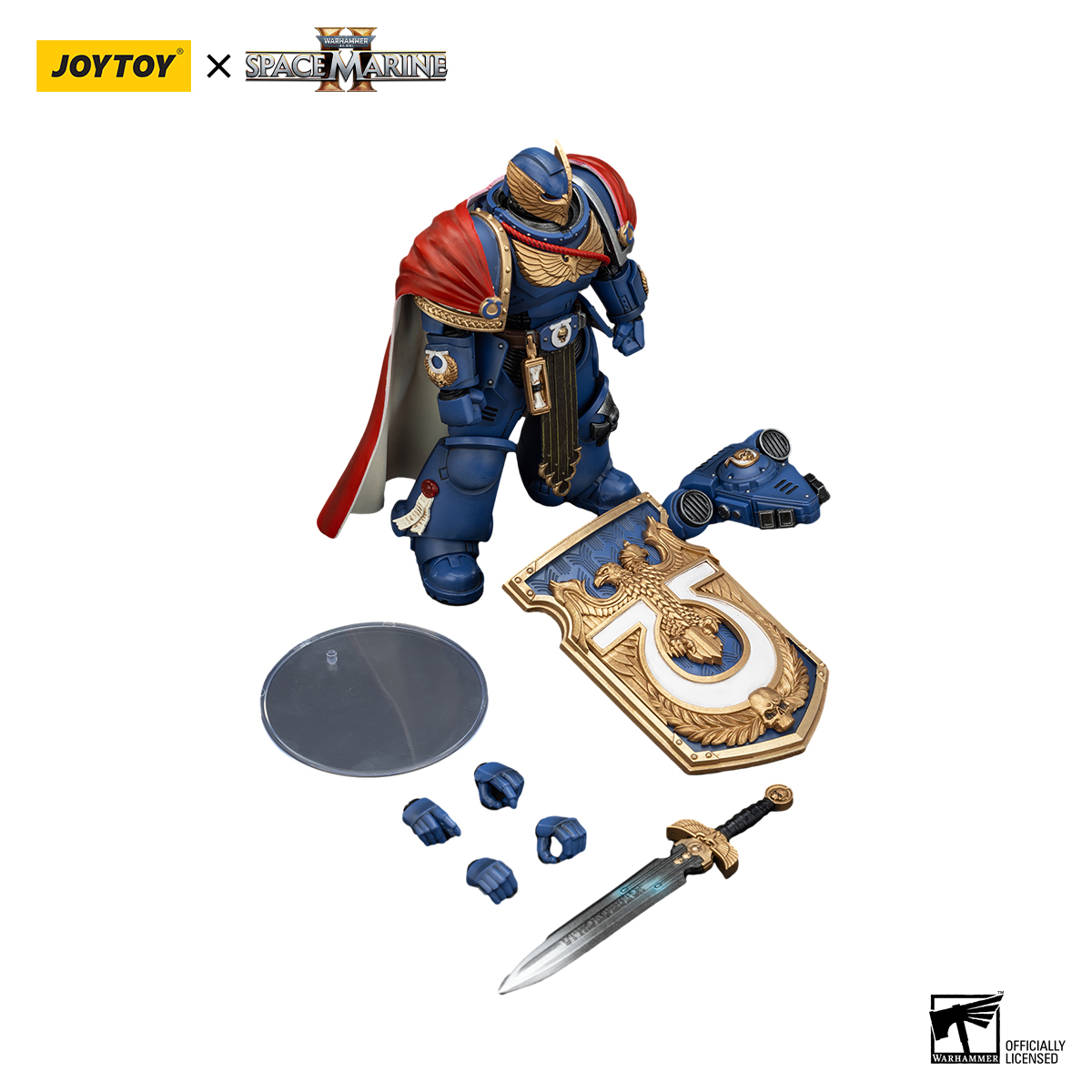 JoyToy - Warhammer 40000 - Space Marine Ultramarines Victrix Honour Guard with Storm Shield And Power Sword