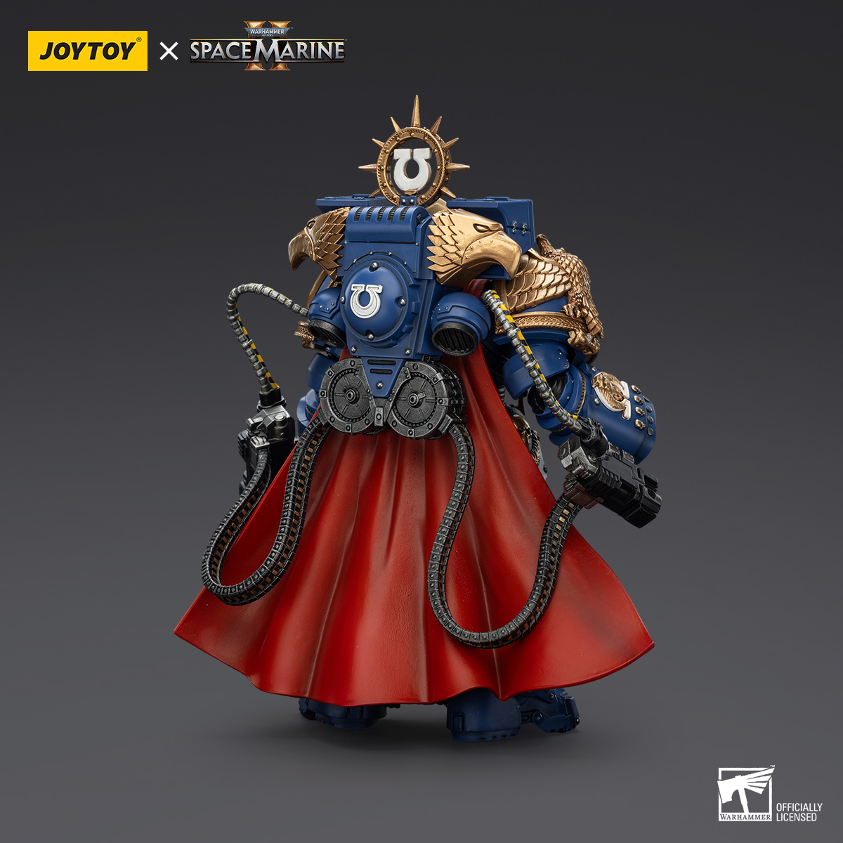JoyToy - Warhammer 40000 - Space Marine Ultramarines Marneus Calgar, Chapter Master with MKX Gravis Armour and Gauntlets of Ultramar
