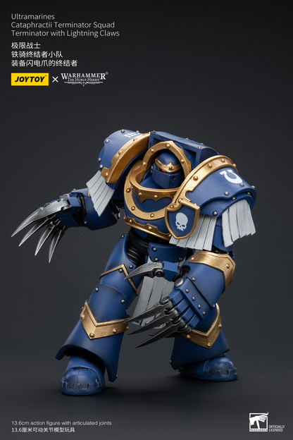 JoyToy - Warhammer 40000 - Space Marine Ultramarines Cataphractii Terminator Squad Terminator with Lightning Claws