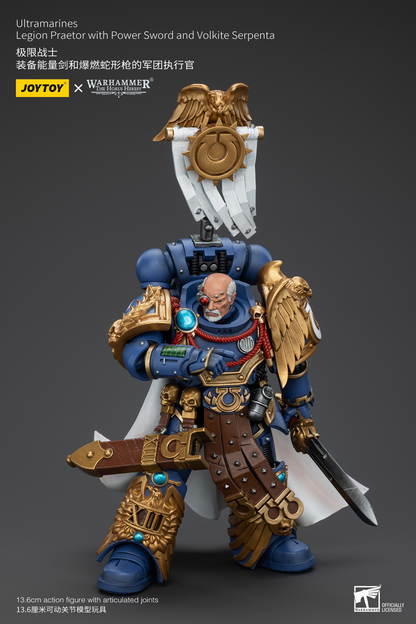 JoyToy - Warhammer 40000 - Space Marine Ultramarines Legion Praetor with Power Sword and Volkite Serpenta