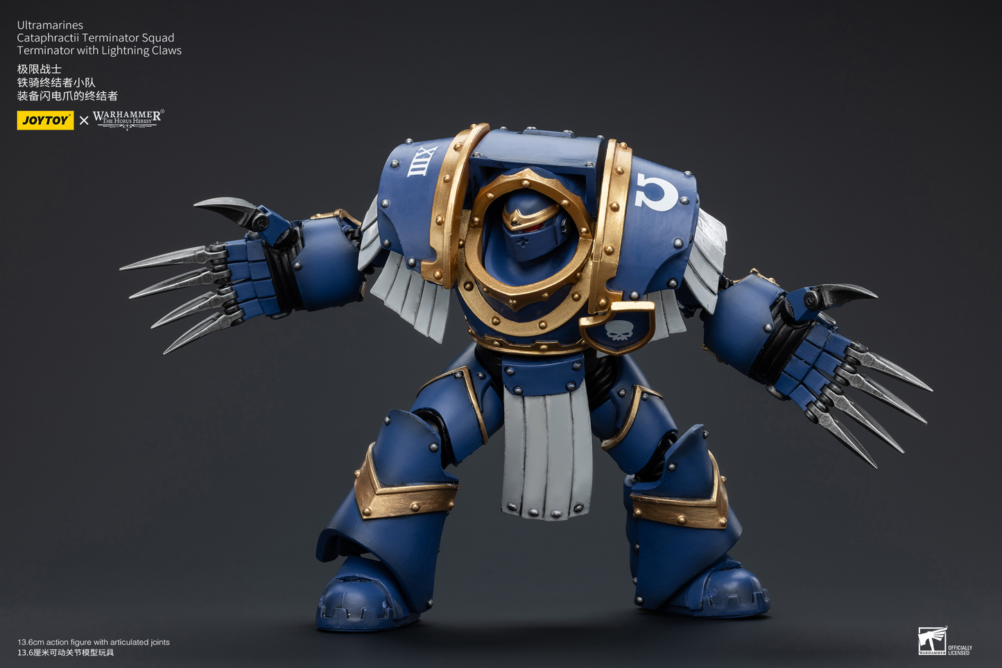 JoyToy - Warhammer 40000 - Space Marine Ultramarines Cataphractii Terminator Squad Terminator with Lightning Claws