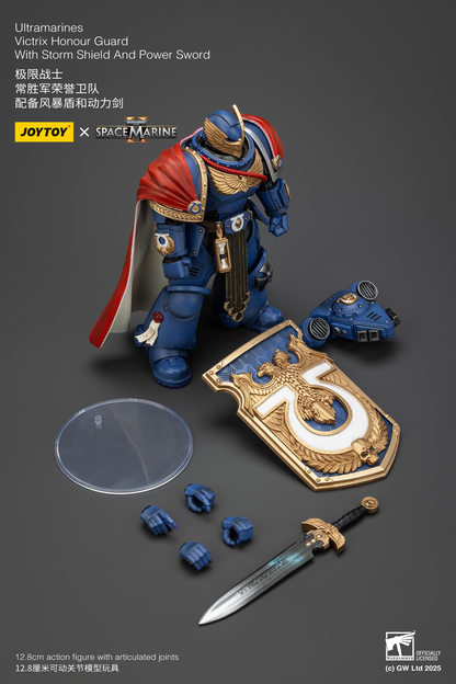 JoyToy - Warhammer 40000 - Space Marine Ultramarines Victrix Honour Guard with Storm Shield And Power Sword