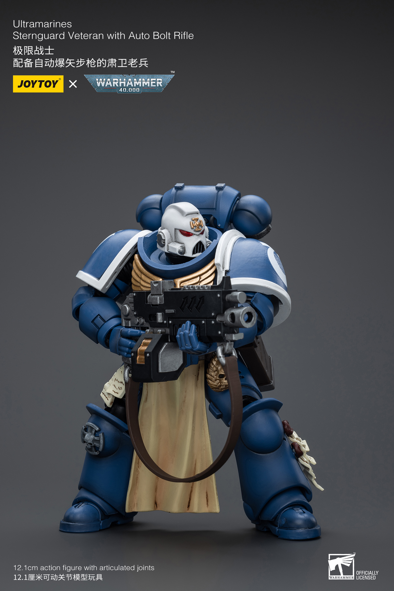 JoyToy - Warhammer 40000 - Space Marine Ultramarines Sternguard Veteran with Auto Bolt Rifle