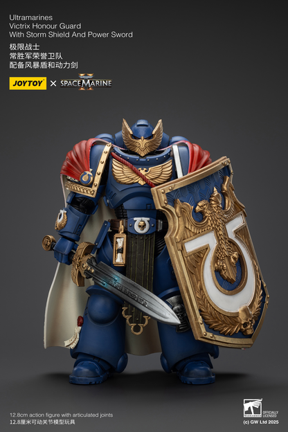 JoyToy - Warhammer 40000 - Space Marine Ultramarines Victrix Honour Guard with Storm Shield And Power Sword