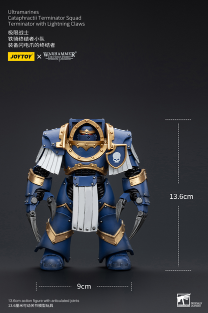 JoyToy - Warhammer 40000 - Space Marine Ultramarines Cataphractii Terminator Squad Terminator with Lightning Claws