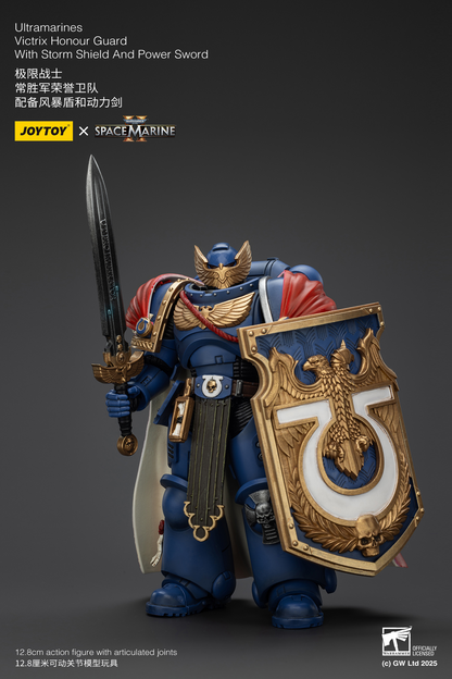 JoyToy - Warhammer 40000 - Space Marine Ultramarines Victrix Honour Guard with Storm Shield And Power Sword