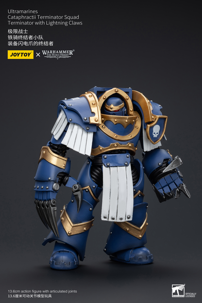 JoyToy - Warhammer 40000 - Space Marine Ultramarines Cataphractii Terminator Squad Terminator with Lightning Claws