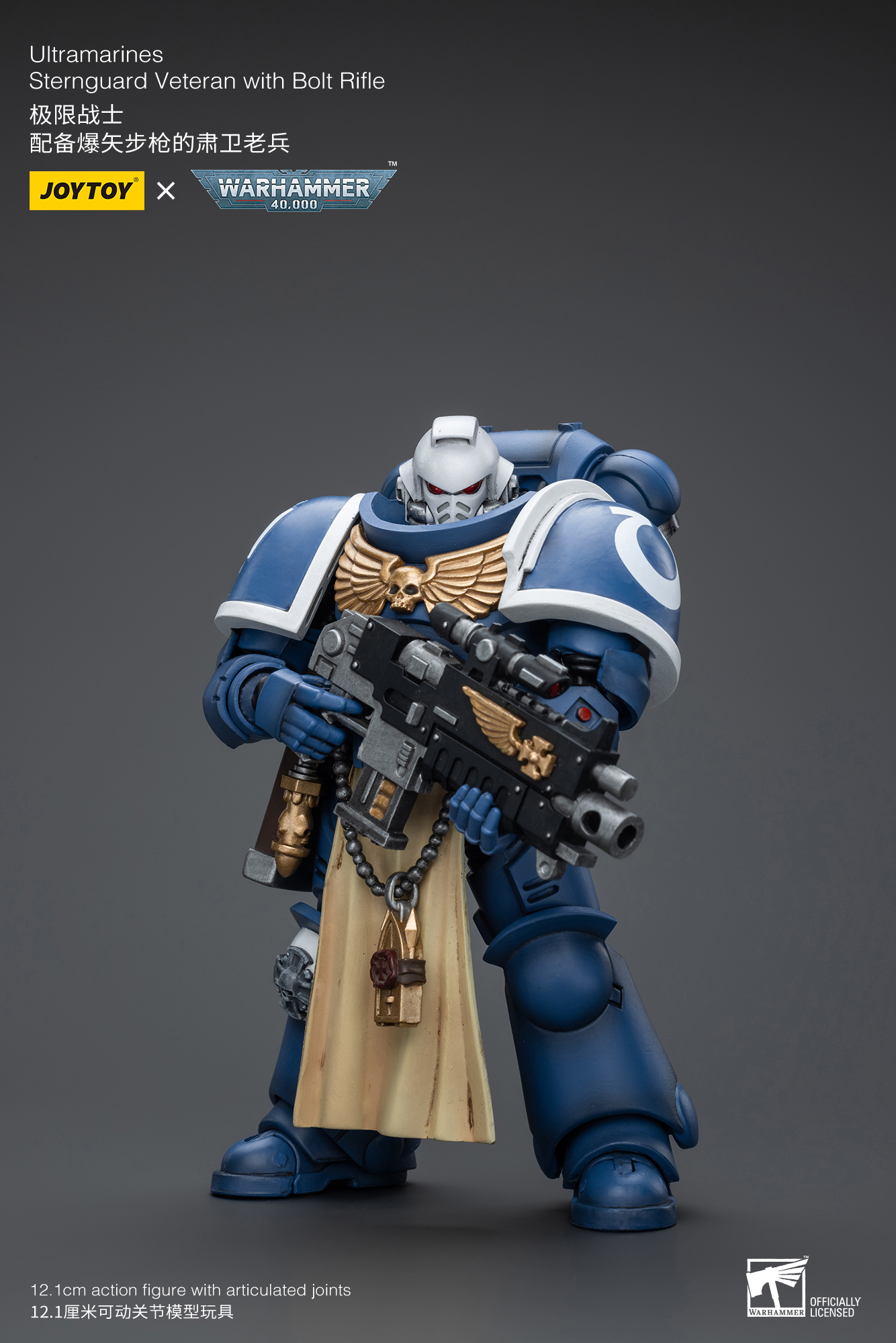 JoyToy - Warhammer 40000 - Space Marine Ultramarines Sternguard Veteran with Bolt Rifle