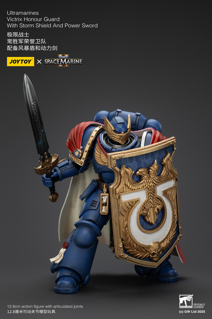 JoyToy - Warhammer 40000 - Space Marine Ultramarines Victrix Honour Guard with Storm Shield And Power Sword