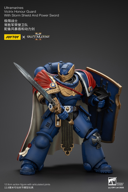 JoyToy - Warhammer 40000 - Space Marine Ultramarines Victrix Honour Guard with Storm Shield And Power Sword