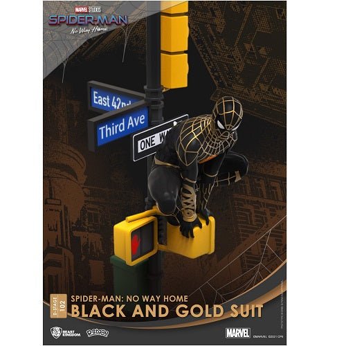 Marvel Spider-Man: No Way Home D-Stage Spider-Man 6-Inch Statue DS-102 [Black & Gold Suit]